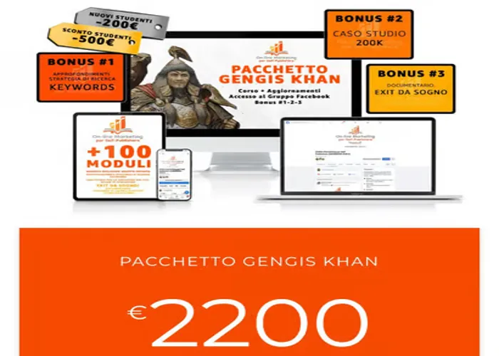 Download Online marketing per self–publishers, pacchetto Gengis Khan di Alessandro Arnao