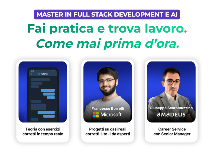 Download Master in Full Stack Development e AI di start2impact