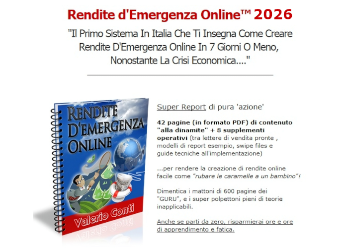 Download Rendite d’Emergenza 2026 di Valerio Conti